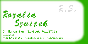 rozalia szvitek business card